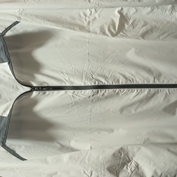 Elevate Microsoft Logo White Gray Windbreaker Zip Up Jacket Mens XL - Picture 10 of 11